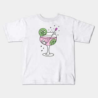 Pink Gin and Ice Cubes Kids T-Shirt